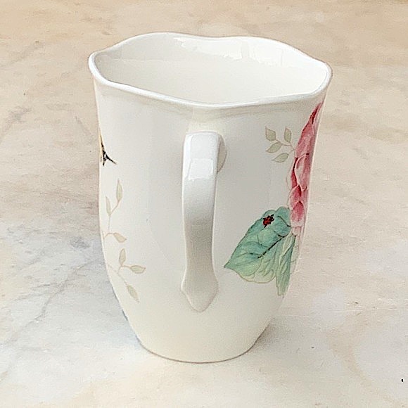 LENOX BUTTERFLY MEADOW HYDRANGEA MUG 12oz NEW PORCELAIN - Picture 4 of 8